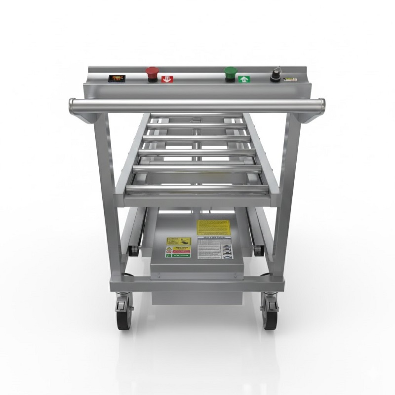 Kullanım Avantajları Elektrik kesintisinde dahi çalışır: Şarjlı akü sistemi sayesinde enerji kesildiğinde veya priz olmayan alanlarda işlemler aksamaz. 304 kalite paslanmaz gövde: Korozyona dayanıklı yapısıyla uzun ömürlü, hijyenik ve profesyonel görünüm sağlar. Ergonomik ve güvenli: 450–1665 mm arası geniş çalışma yüksekliği, personelin bel ve sırt sağlığını koruyarak konforlu kullanım sunar. Konveyörlü sistem ile hızlı transfer: Rulolu tabla cenazenin kabine, tabuta veya masaya sürtünmesiz ve zahmetsiz aktarılmasını sağlar. Sessiz ve stabil çalışma: Güçlü makas sistemi ve kaliteli tekerlekler ile titreşimsiz ve güvenli kaldırma. Kolay temizlik: Pürüzsüz 304 paslanmaz yüzeyler, dezenfektanlarla hızlıca temizlenir, hijyen standardını yükseltir.